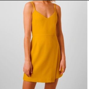 French Connection Whisper Faux Wrap Dress Burnt Orange